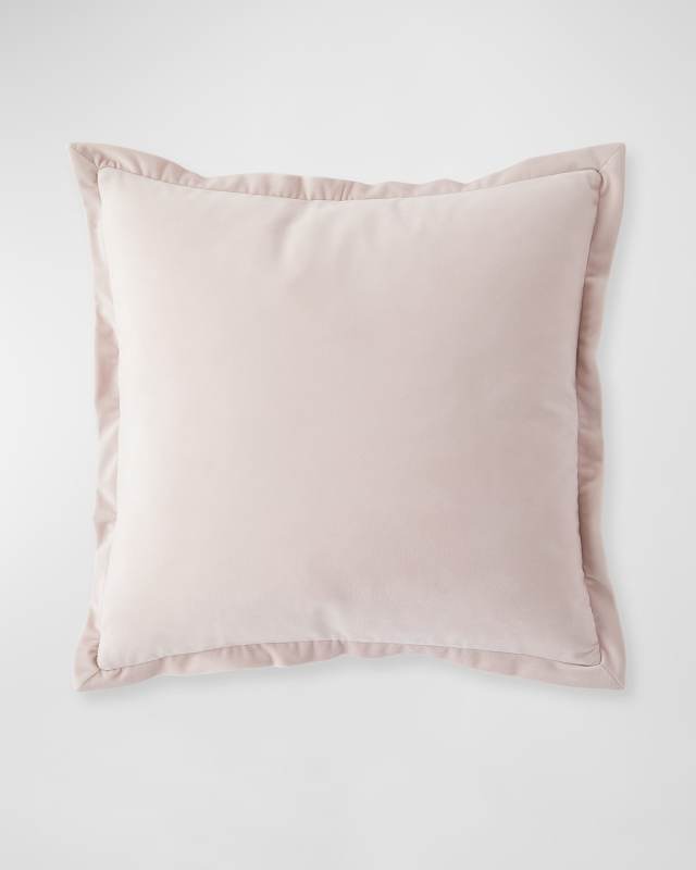 Thalia Velvet Feather/Down Pillow, Blush
